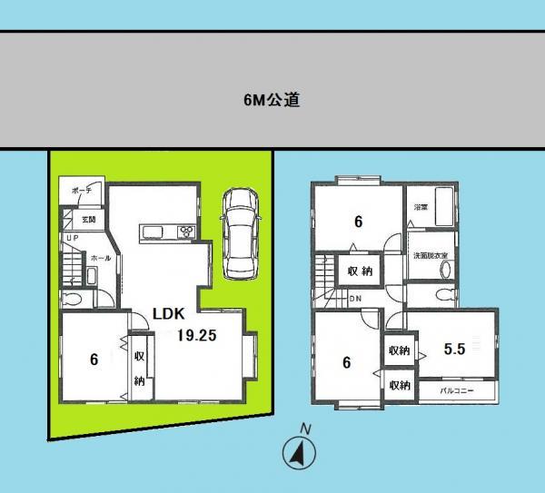 Floor plan. 33,500,000 yen, 4LDK, Land area 90.48 sq m , Building area 103.09 sq m