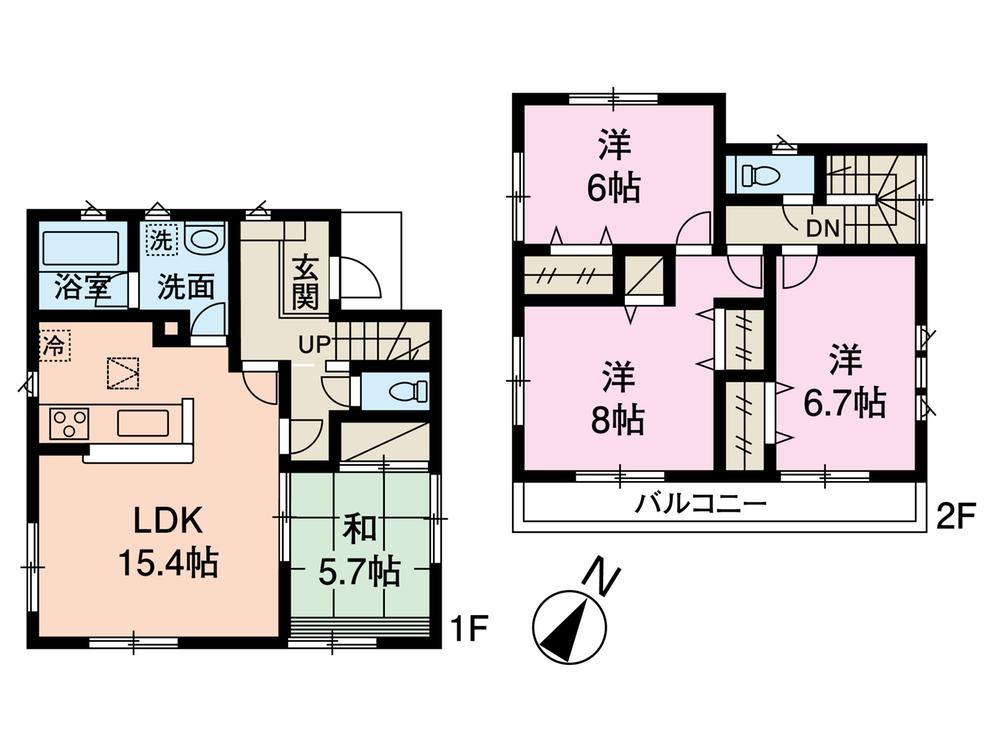 Floor plan. 35,800,000 yen, 4LDK + S (storeroom), Land area 101.42 sq m , Building area 95.98 sq m floor plan ☆