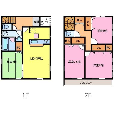 Floor plan. 39,800,000 yen, 4LDK, Land area 111.32 sq m , Building area 99.82 sq m