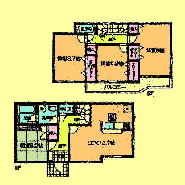Floor plan. Price 23.8 million yen, 4LDK, Land area 114.93 sq m , Building area 93.15 sq m