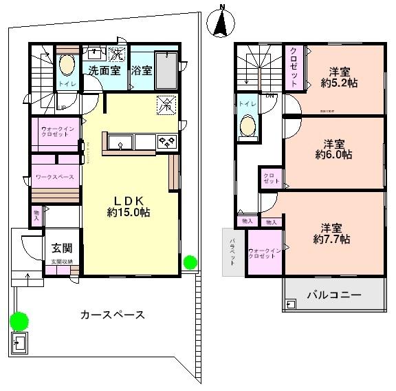 Floor plan. 24,800,000 yen, 3LDK, Land area 90.43 sq m , Building area 92.74 sq m   ◆ Partition compatible wall. 2LDK can be changed to.