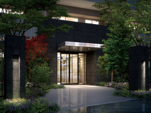 Buildings and facilities. Simple to beautifully. To be calm space. 87 to the entrance to the family of the face, Greeted gently family each and every, It was a high-quality design that gives a sense of security sense of relief that came back to our house. (Entrance Rendering)