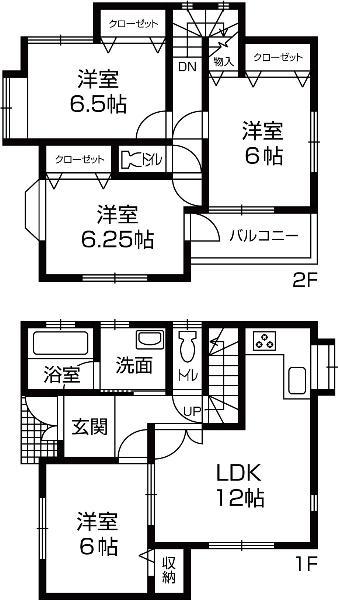 Floor plan. 27,800,000 yen, 4LDK, Land area 102.45 sq m , Building area 87.56 sq m 4LDK