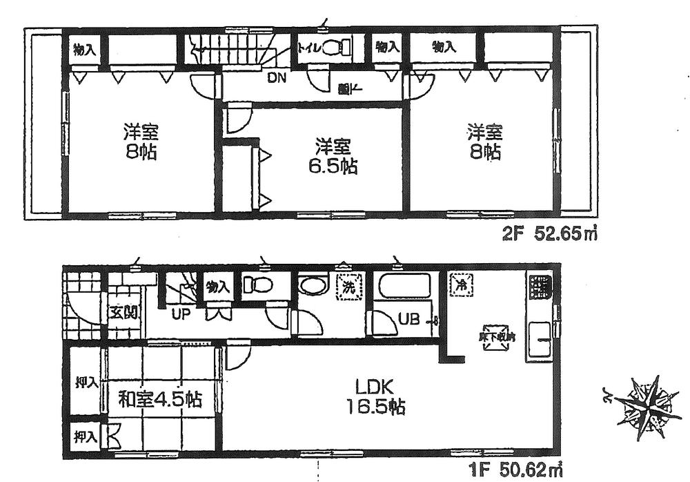 Floor plan. 27,800,000 yen, 4LDK, Land area 215.77 sq m , Building area 103.27 sq m