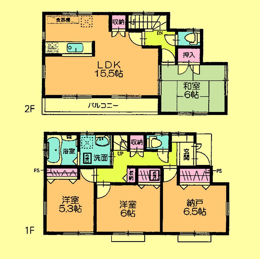 Floor plan. 26,800,000 yen, 4LDK, Land area 109.78 sq m , Building area 93.98 sq m located view in addition to this, It will be provided by the hope of design books, such as layout. 