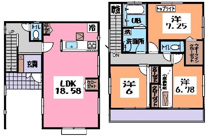 Floor plan. 28.8 million yen, 3LDK, Land area 89.1 sq m , Building area 108.64 sq m all room pair glass ・ All window is with a screen door! 