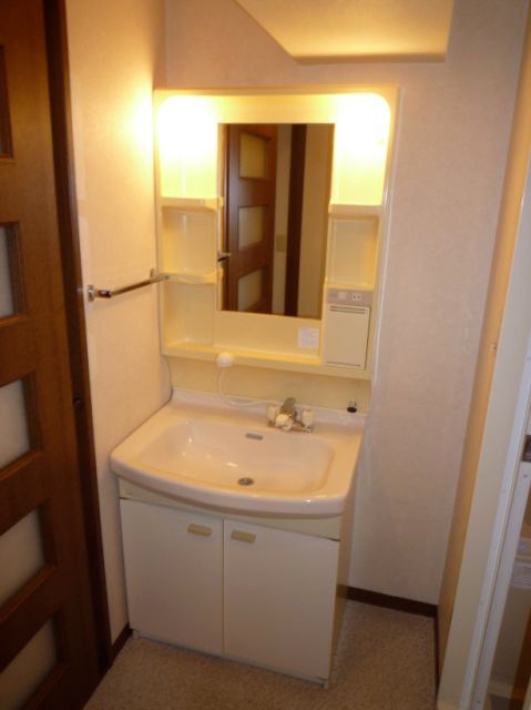 Washroom. Also equipped with wash basin with shower. 