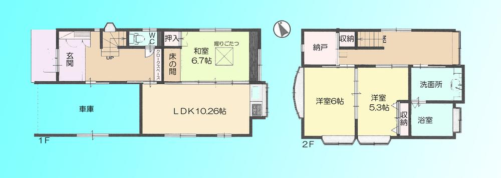 Floor plan. 22,300,000 yen, 3LDK + S (storeroom), Land area 115.71 sq m , Building area 103.09 sq m