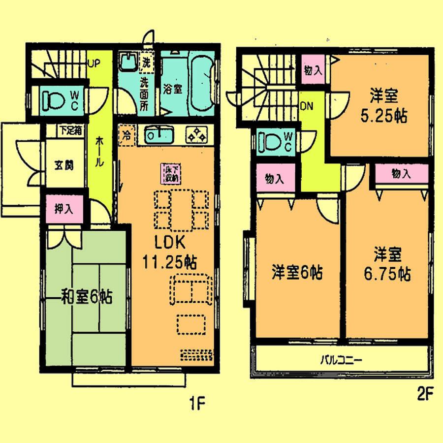 Floor plan. 22,900,000 yen, 4LDK, Land area 110 sq m , Building area 86.11 sq m located view in addition to this, It will be provided by the hope of design books, such as layout. 