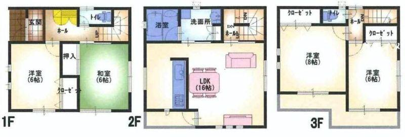 Floor plan. 37,800,000 yen, 4LDK, Land area 68.54 sq m , Building area 102.67 sq m floor plan