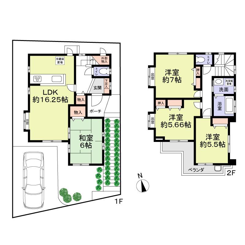 Floor plan. 36,800,000 yen, 4LDK, Land area 110.43 sq m , Building area 92.87 sq m