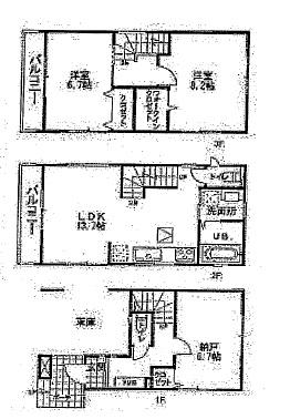 Floor plan. 24,800,000 yen, 2LDK + S (storeroom), Land area 58.56 sq m , Building area 98.11 sq m floor plan