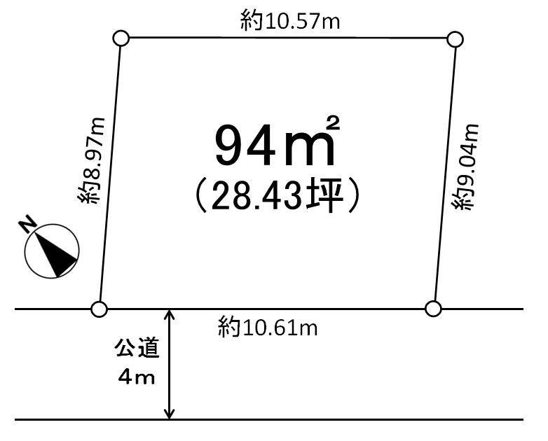 Compartment figure. Land price 13.8 million yen, Land area 94 sq m