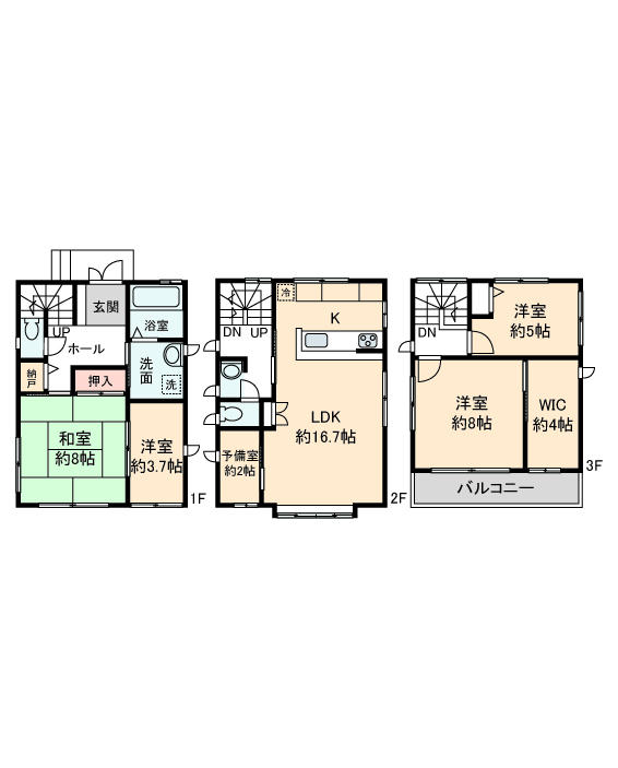 Floor plan. 36,800,000 yen, 4LDK, Land area 100.1 sq m , Building area 114.76 sq m