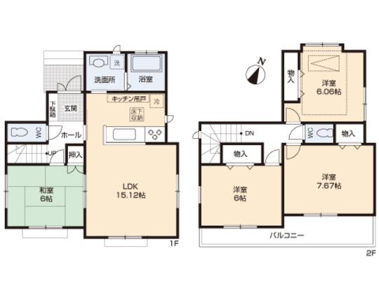 Floor plan. 32,300,000 yen, 4LDK, Land area 111.1 sq m , Building area 95.23 sq m floor plan