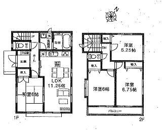 Floor plan. (C), Price 26,800,000 yen, 4LDK, Land area 102.55 sq m , Building area 95.84 sq m