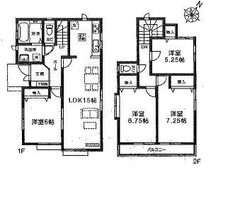 Floor plan. (F), Price 26,900,000 yen, 4LDK, Land area 103.88 sq m , Building area 94.6 sq m