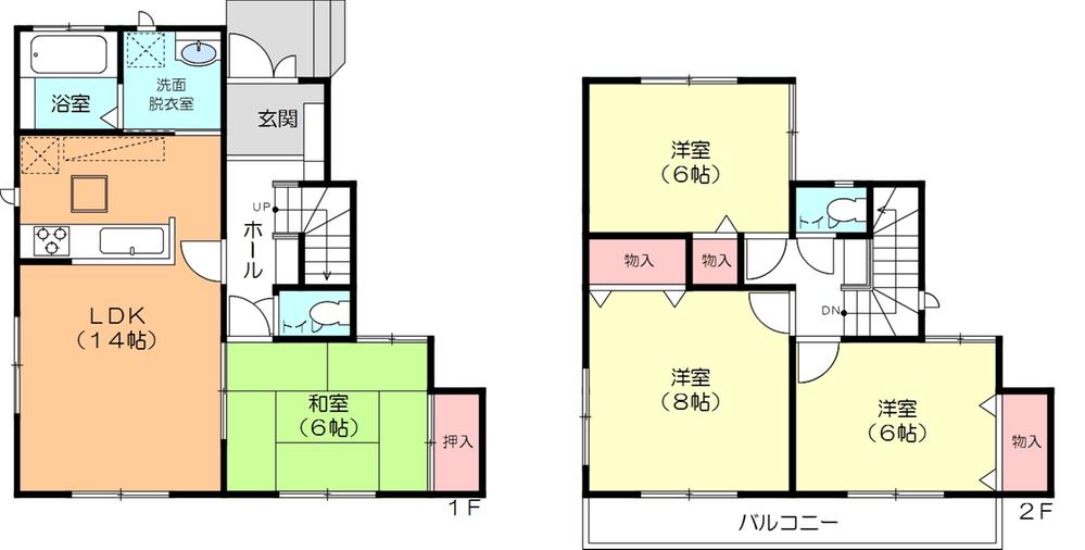 Floor plan. (J Building), Price 32,800,000 yen, 4LDK, Land area 111.3 sq m , Building area 95.22 sq m