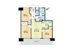 Floor plan. 3LDK, Price 18,800,000 yen, Footprint 61.4 sq m , Balcony area 13.28 sq m indoor (December 2013) Shooting