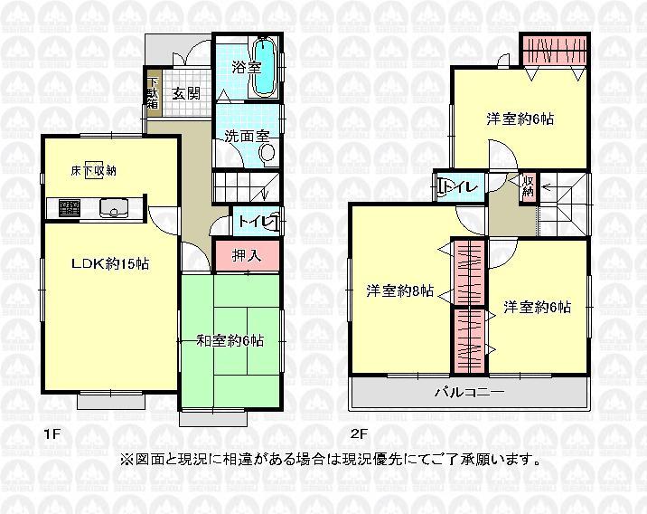 Floor plan. 27,800,000 yen, 4LDK, Land area 121.17 sq m , Building area 97.29 sq m