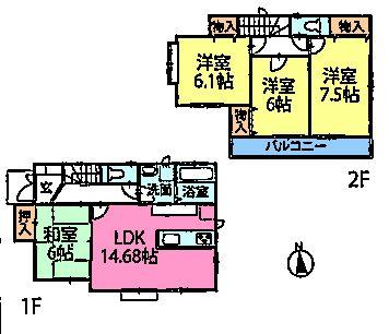 Floor plan. (N Building), Price 37,800,000 yen, 4LDK, Land area 100.1 sq m , Building area 94.39 sq m