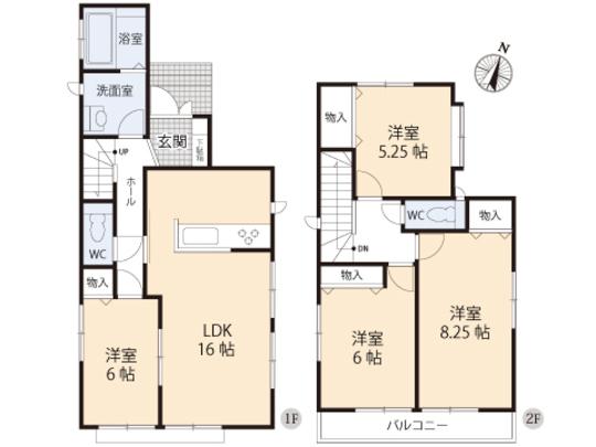 Floor plan. 31,800,000 yen, 4LDK, Land area 112.15 sq m , Building area 94.39 sq m floor plan