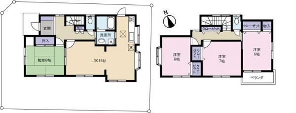 Floor plan. 19 million yen, 4LDK, Land area 110 sq m , Building area 99.36 sq m
