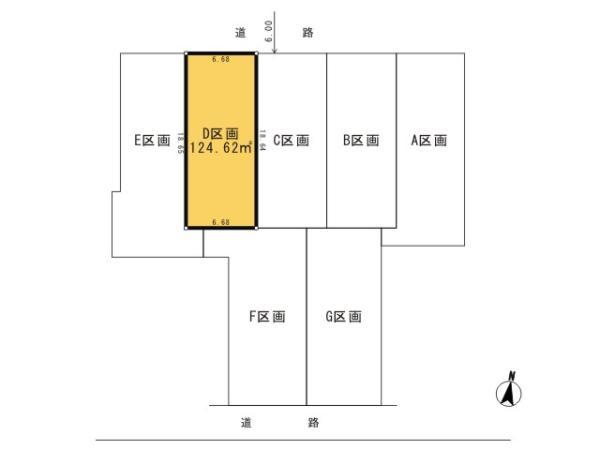 Compartment figure. Land price 18,350,000 yen, Priority to the present situation is if it is different from the land area 124.62 sq m drawings
