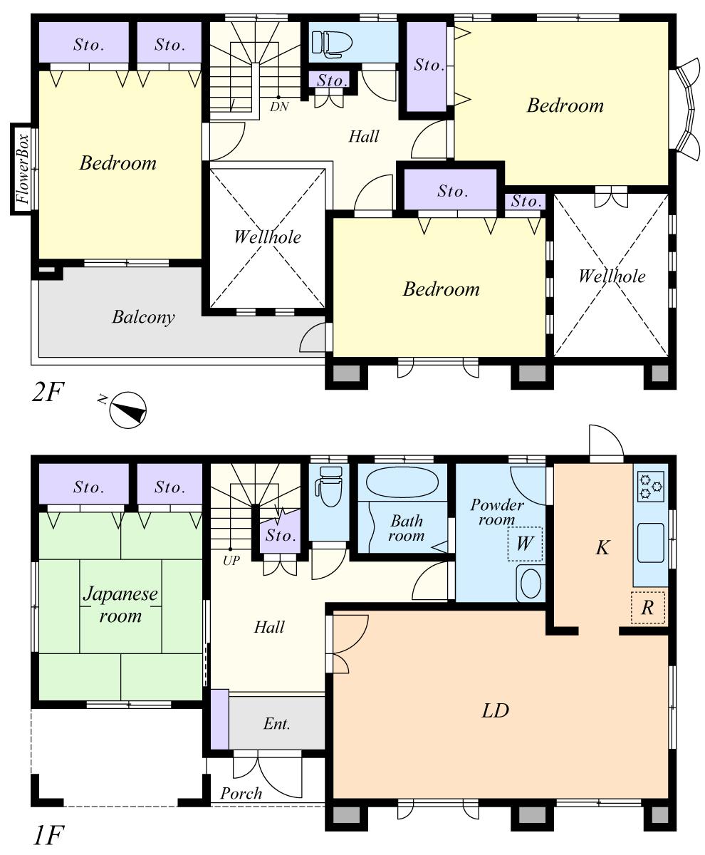 Floor plan. 64,800,000 yen, 4LDK, Land area 193.95 sq m , Building area 146.75 sq m