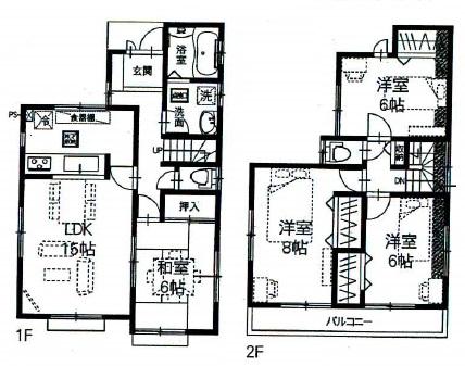 Floor plan. 29,800,000 yen, 4LDK, Land area 121.17 sq m , Building area 97.29 sq m floor plan