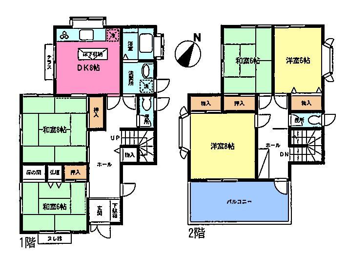 Floor plan. 24 million yen, 5DK, Land area 132.32 sq m , Building area 116.75 sq m