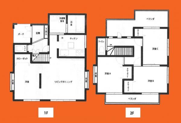 Floor plan. 24 million yen, 4LDK, Land area 108.54 sq m , Building area 90.5 sq m