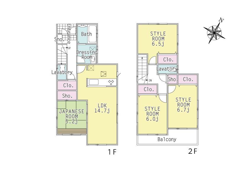 Floor plan. 34,800,000 yen, 4LDK, Land area 104.83 sq m , Building area 96.47 sq m