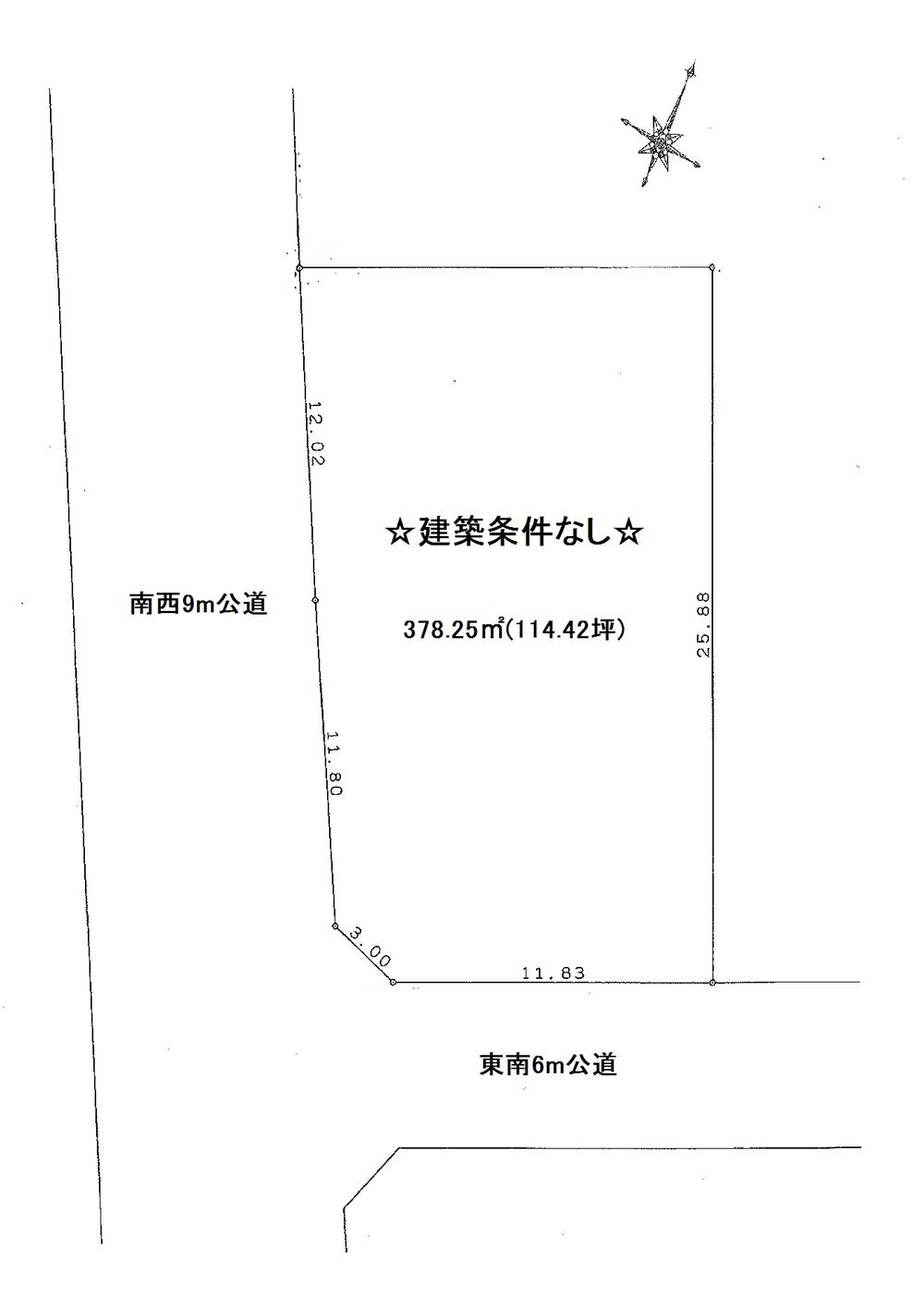 Compartment figure. Land price 86 million yen, Land area 378.25 sq m