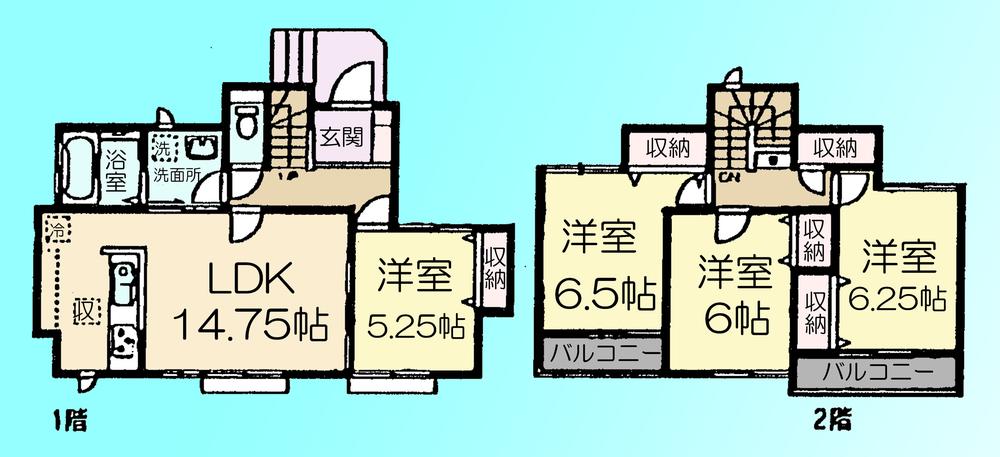 Floor plan. 25,800,000 yen, 4LDK, Land area 111.57 sq m , Building area 92.33 sq m