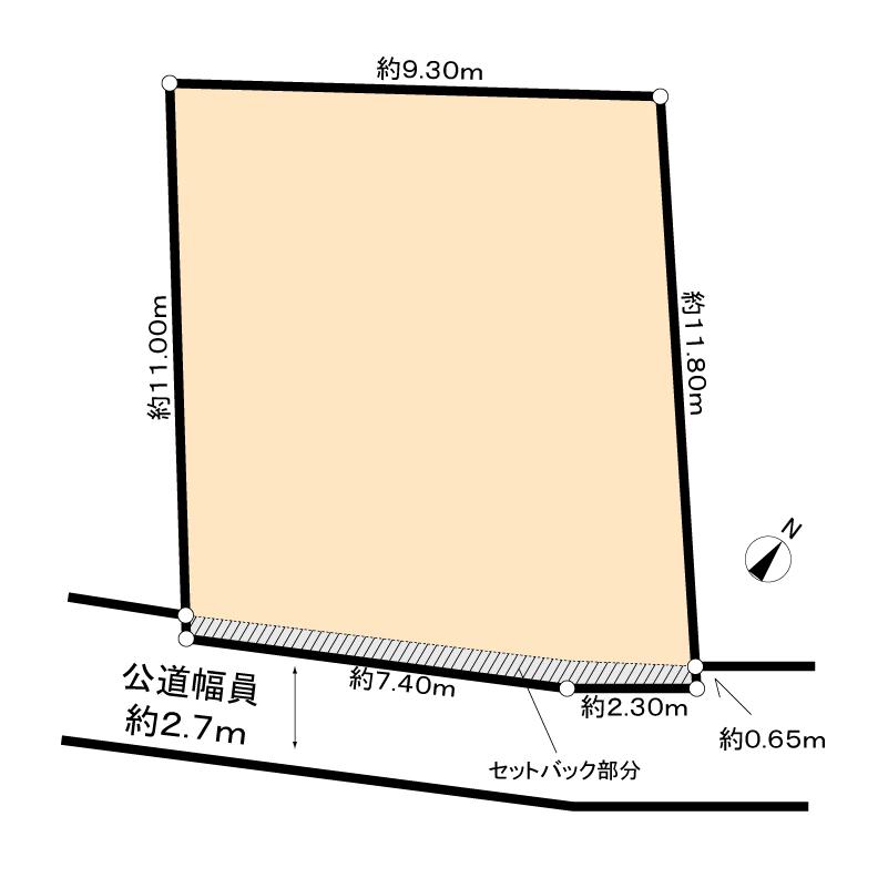 Compartment figure. Land price 17.8 million yen, Land area 117.62 sq m