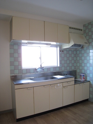 Kitchen. Bright kitchen facing the window