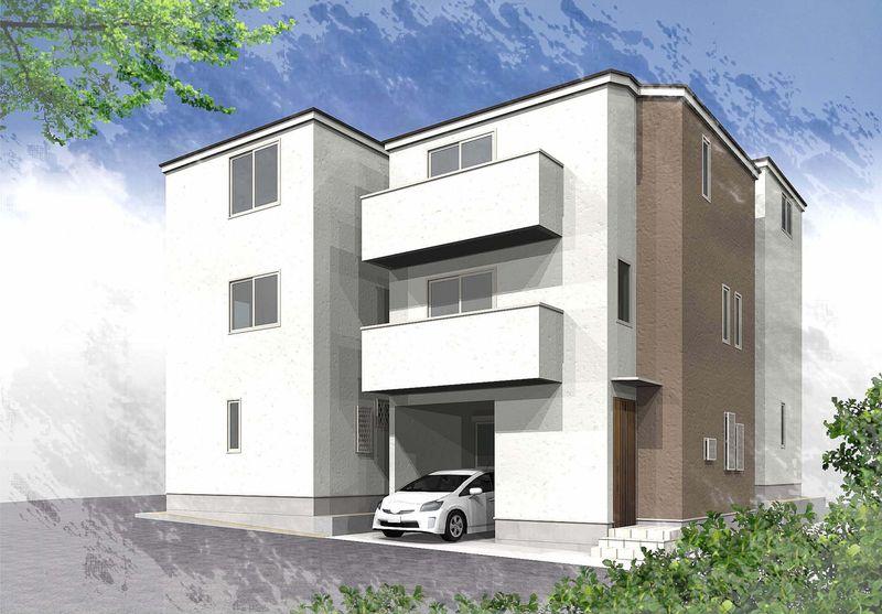 Local appearance photo. Itopia home construction. It will be interior specification using natural solid wood.