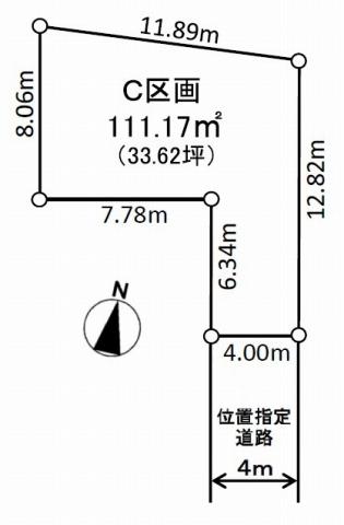 Compartment figure. Land price 22,800,000 yen, Land area 111.17 sq m