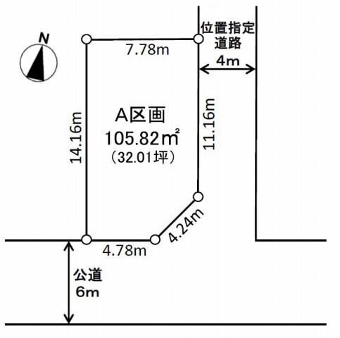 Compartment figure. Land price 26 million yen, Land area 105.82 sq m