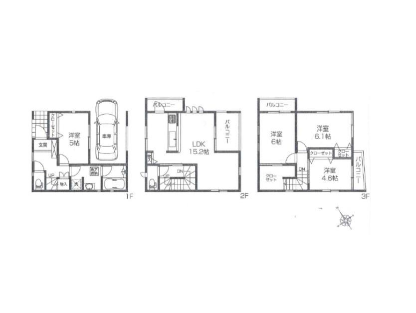 Floor plan. 33 million yen, 4LDK, Land area 65.86 sq m , Building area 106.81 sq m