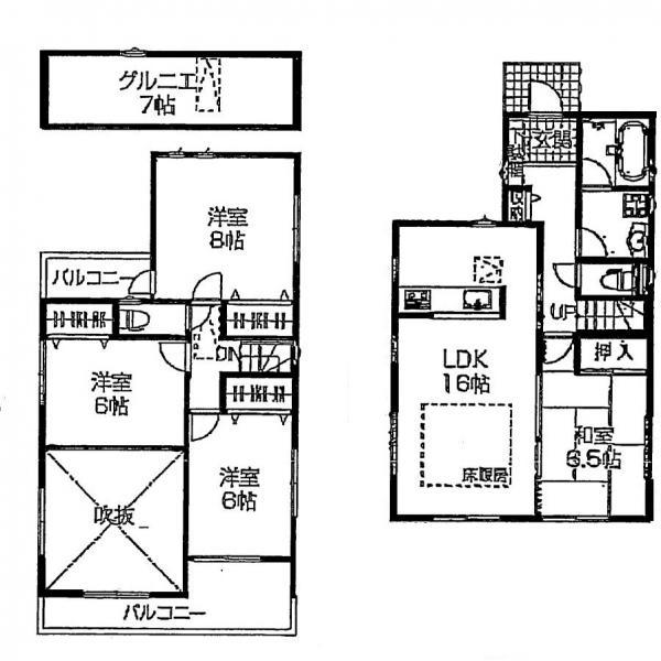 Floor plan. 36,800,000 yen, 4LDK, Land area 122.15 sq m , Building area 100.19 sq m