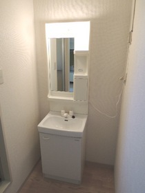 Washroom. Independent wash basin of hot water use