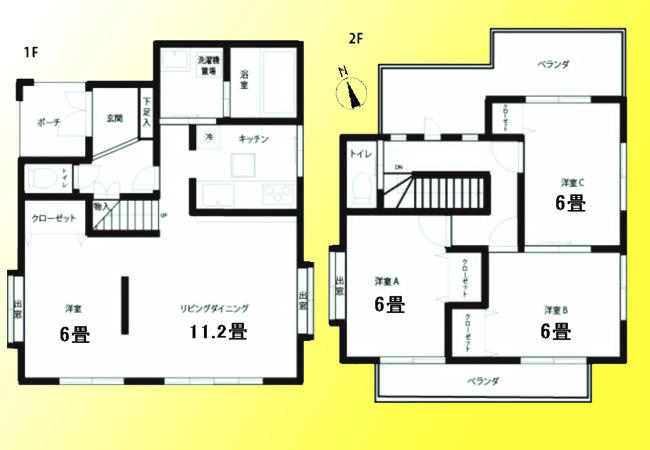 Floor plan. 24 million yen, 4LDK, Land area 108.54 sq m , Building area 90.5 sq m