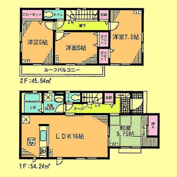 Floor plan. 22,800,000 yen, 4LDK, Land area 128.17 sq m , Building area 99.78 sq m located view in addition to this, It will be provided by the hope of design books, such as layout.