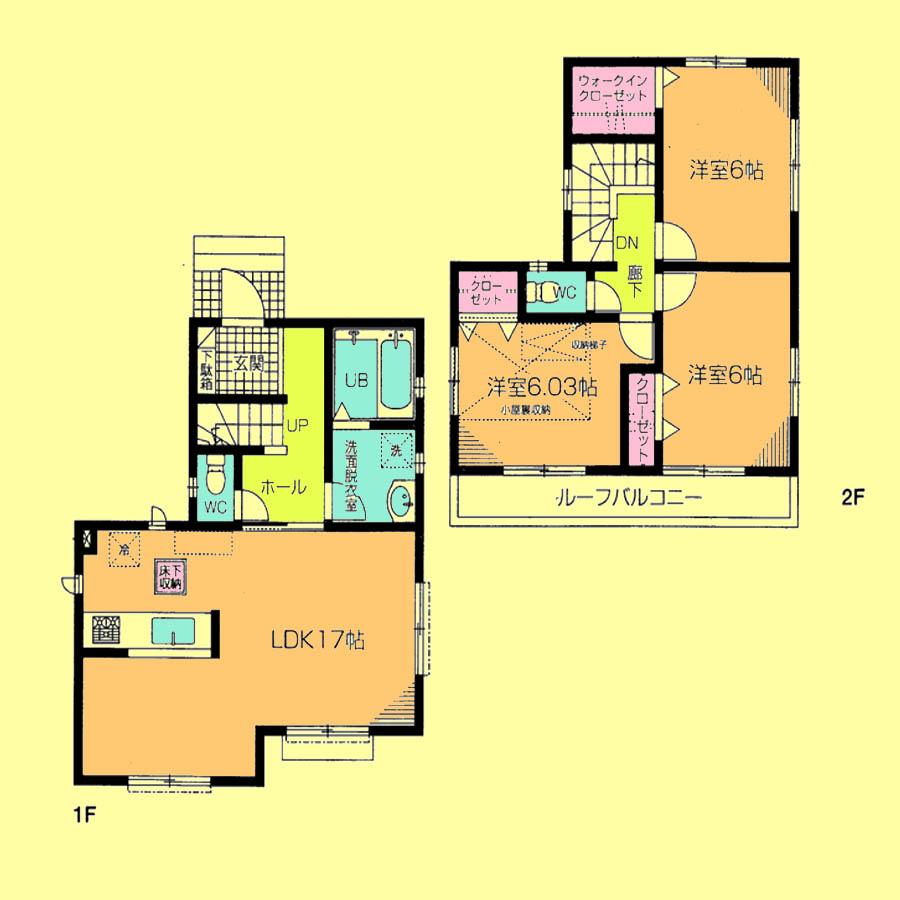 Floor plan. 22,800,000 yen, 3LDK, Land area 94.2 sq m , Building area 86.11 sq m located view in addition to this, It will be provided by the hope of design books, such as layout. 