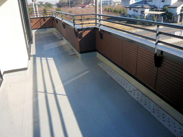 Balcony. It is a wide balcony.