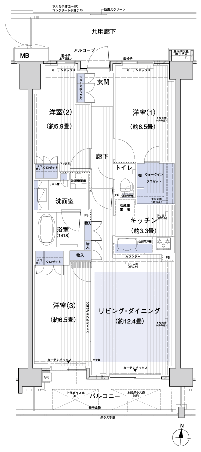 Floor: 3LDK + WIC, the occupied area: 75.58 sq m, Price: 36,200,000 yen, now on sale