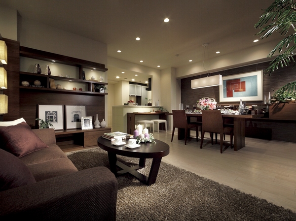 Night living ・ Dining is also nice to space (2 points to spend in the adult atmosphere A type ・ Select Plan model room)