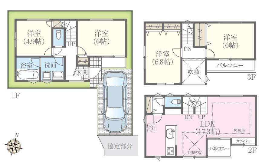 Floor plan. 37,800,000 yen, 4LDK, Land area 63.81 sq m , Building area 93.54 sq m